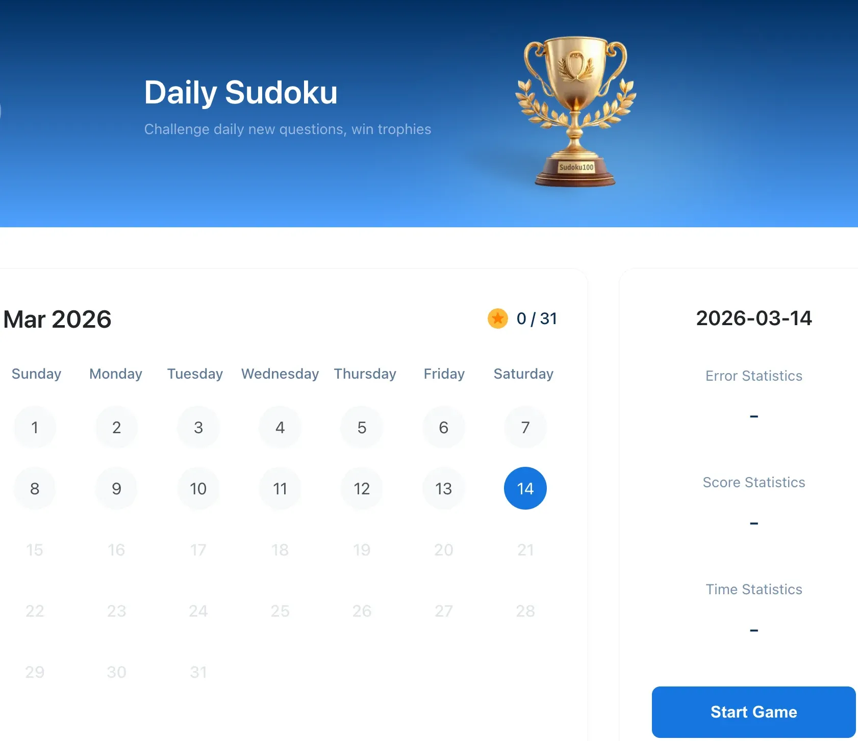Daily Sudoku