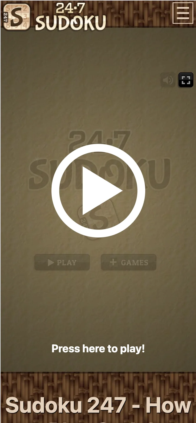 sudoku247 Mobile Screenshot
